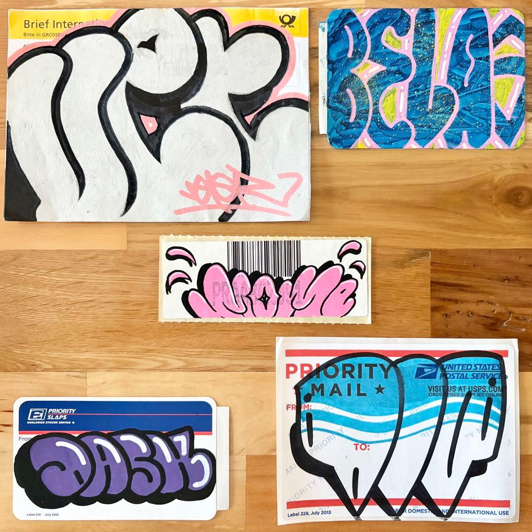③ グラフィティー 手描きステッカー 5枚セット graffiti グラフィティ