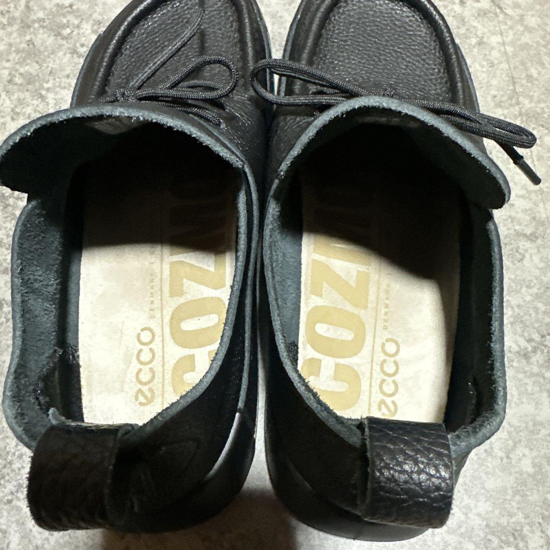 ecco エコー cozmo モカシンシューズ シボ革 ブラック 26cm - メルカリ