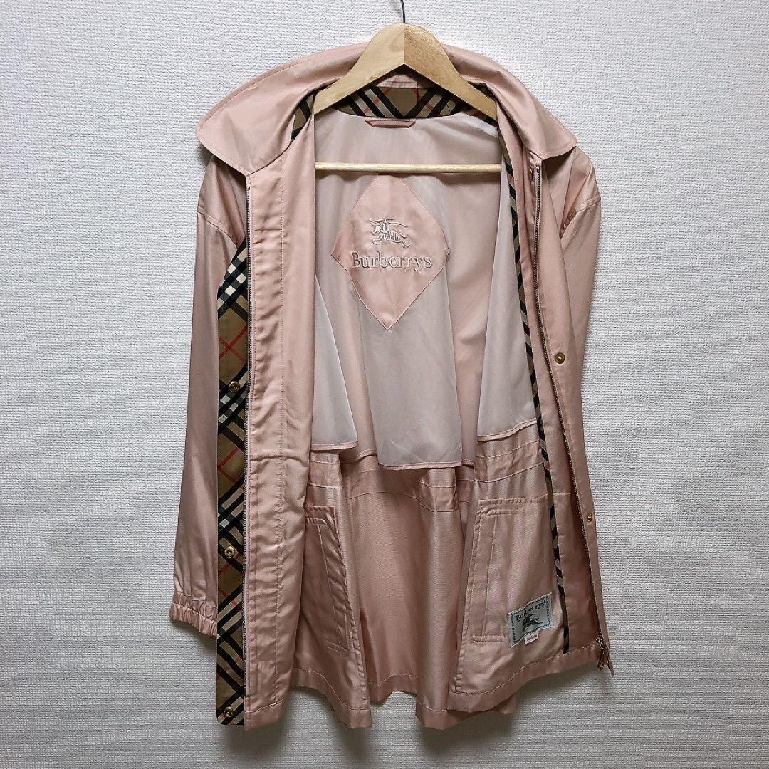 バーバリー ブルゾンコート 金ボタン ピンク ノバチェック - メルカリ