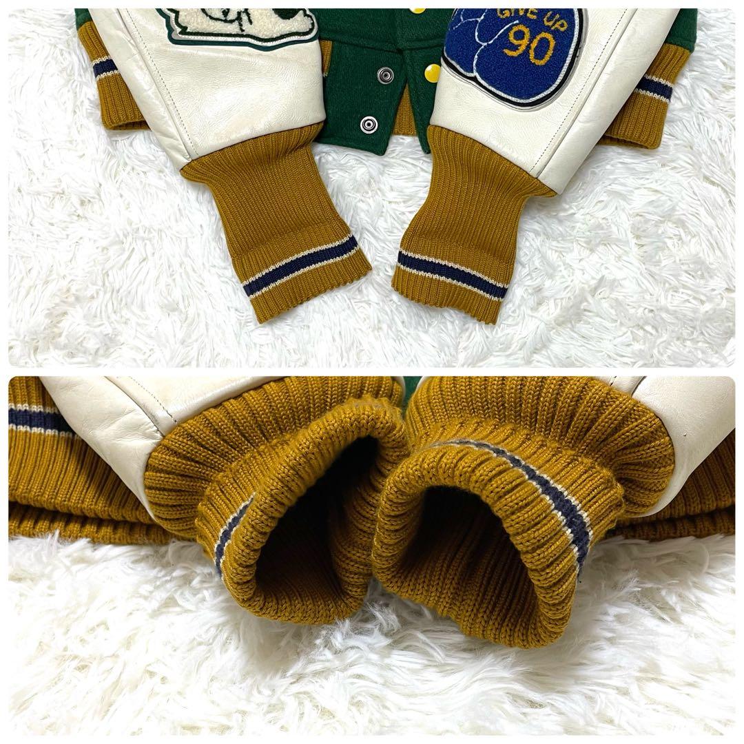 Whitesville スタジャン 38 M相当 袖レザー ボクシングモチーフ - メルカリ