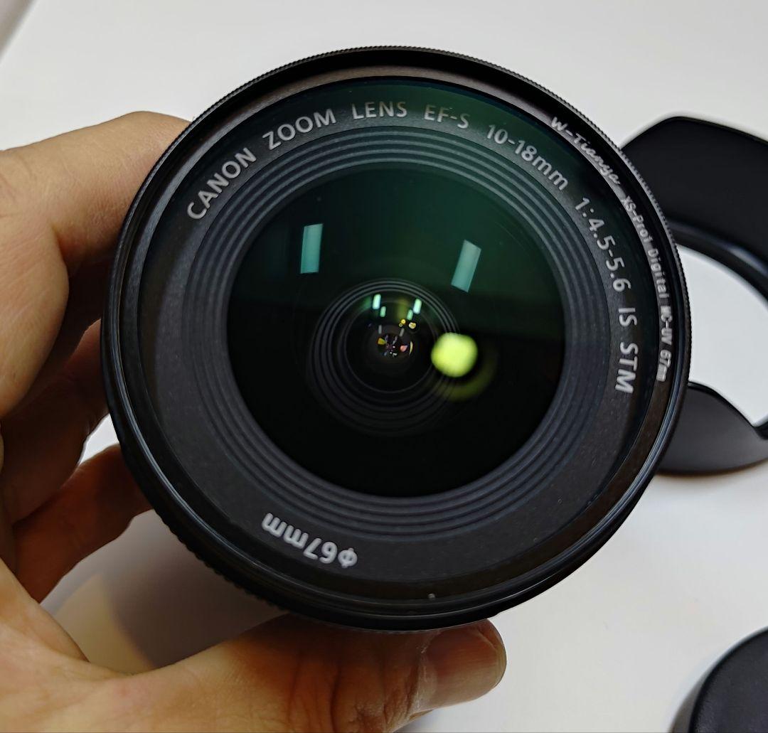 ★レンズカバー＆フード付★EF-S10-18mm f4.5-5.6 IS STM