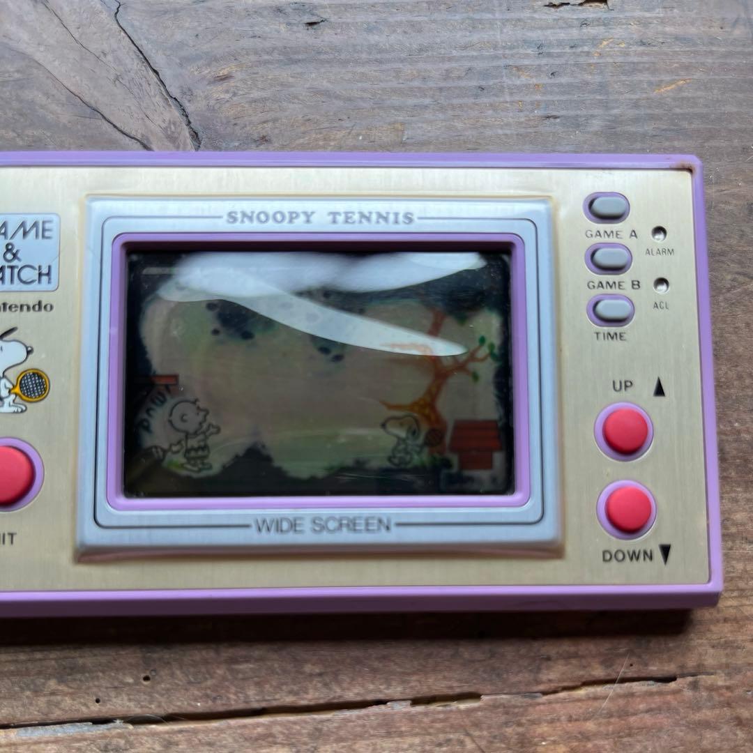 任天堂 ゲームウォッチ スヌーピー テニス 箱付き 液晶漏れあり - メルカリ