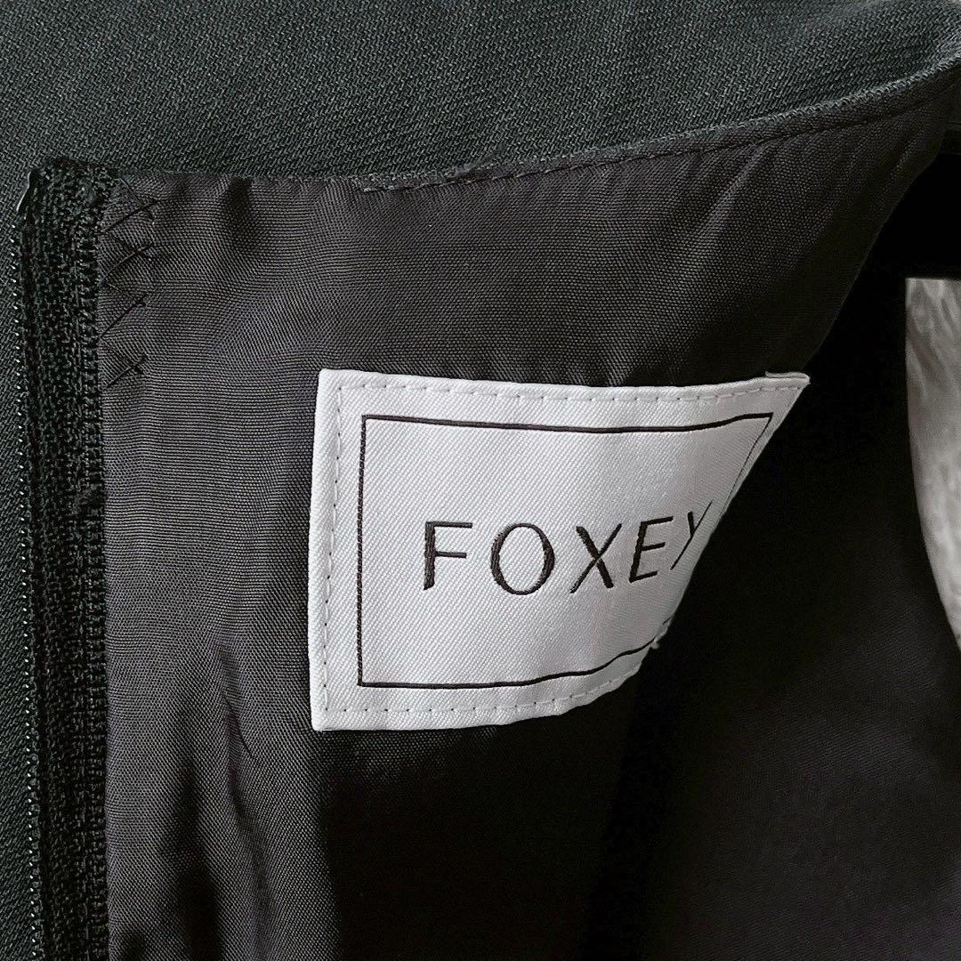 美品】フォクシー ワンピースドレス ボックスプリーツAライン