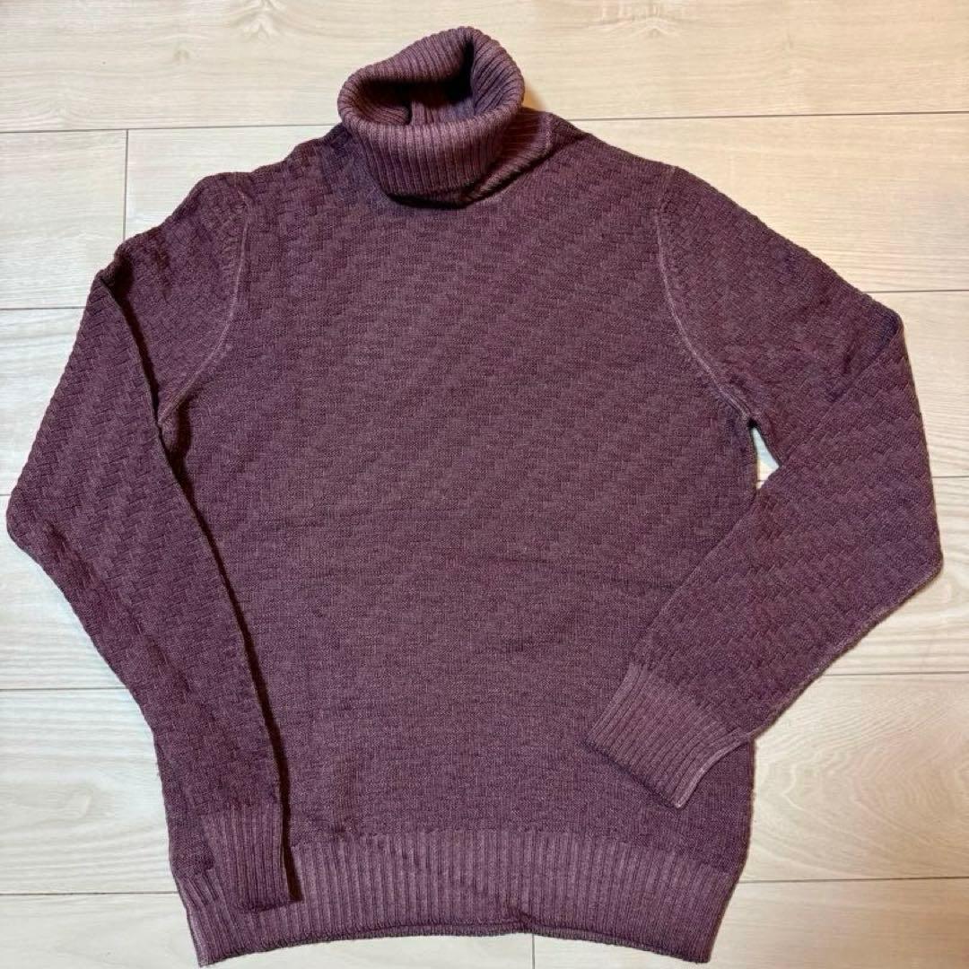 Gran Sasso タートルネックニット M パープル