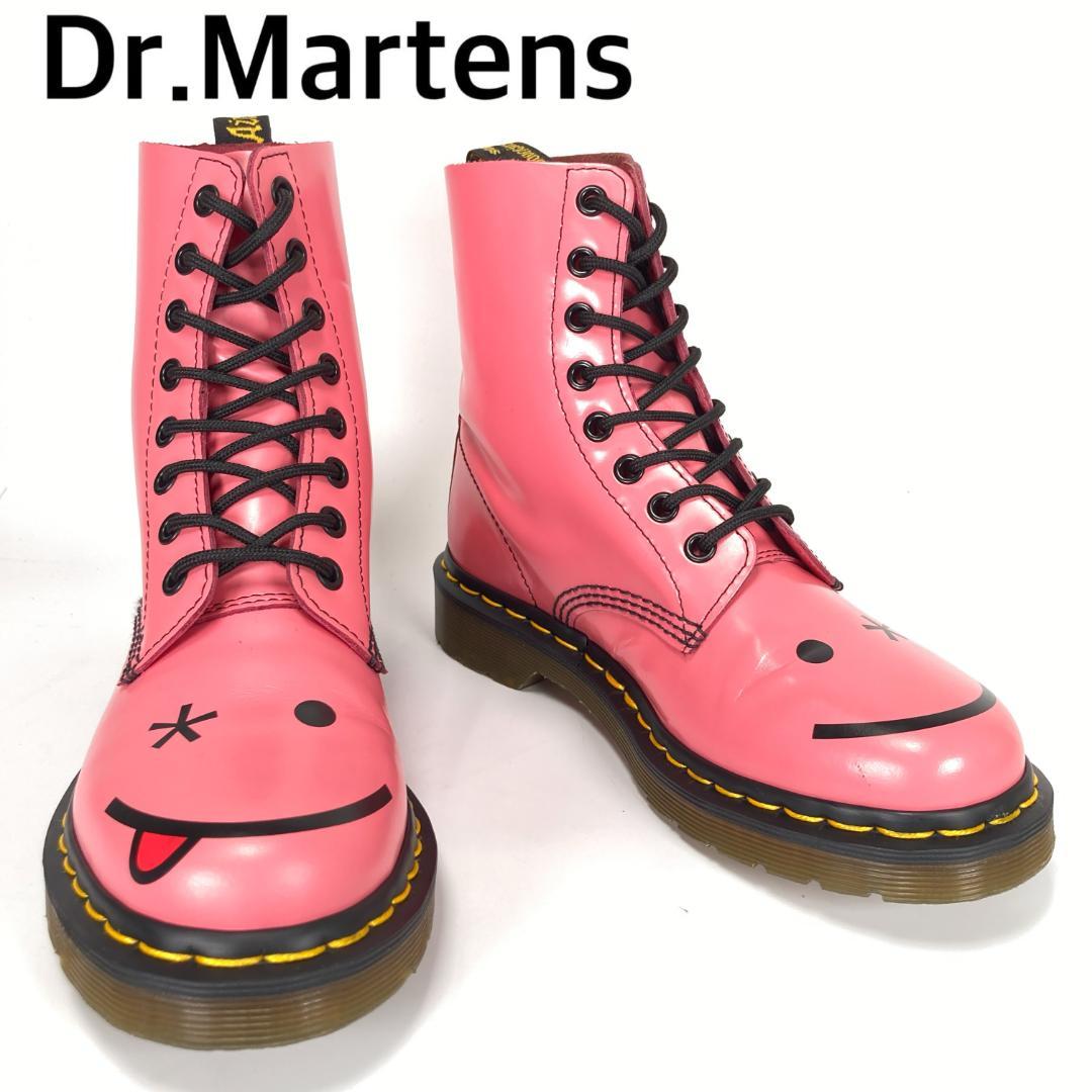 限定品 ドクターマーチン HINCKY レザー8ホールブーツ ピンク スマイル