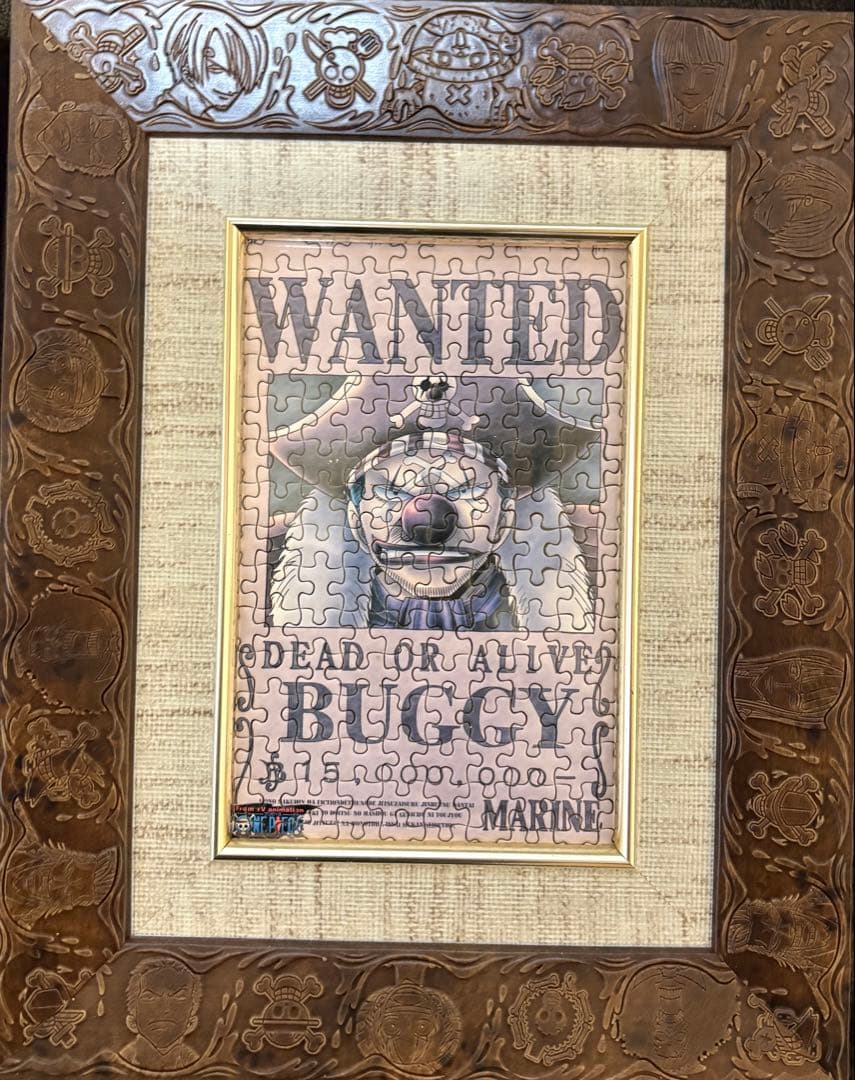 値下げ可】手配書 パズル 15個 ワンピース 専用フレーム付