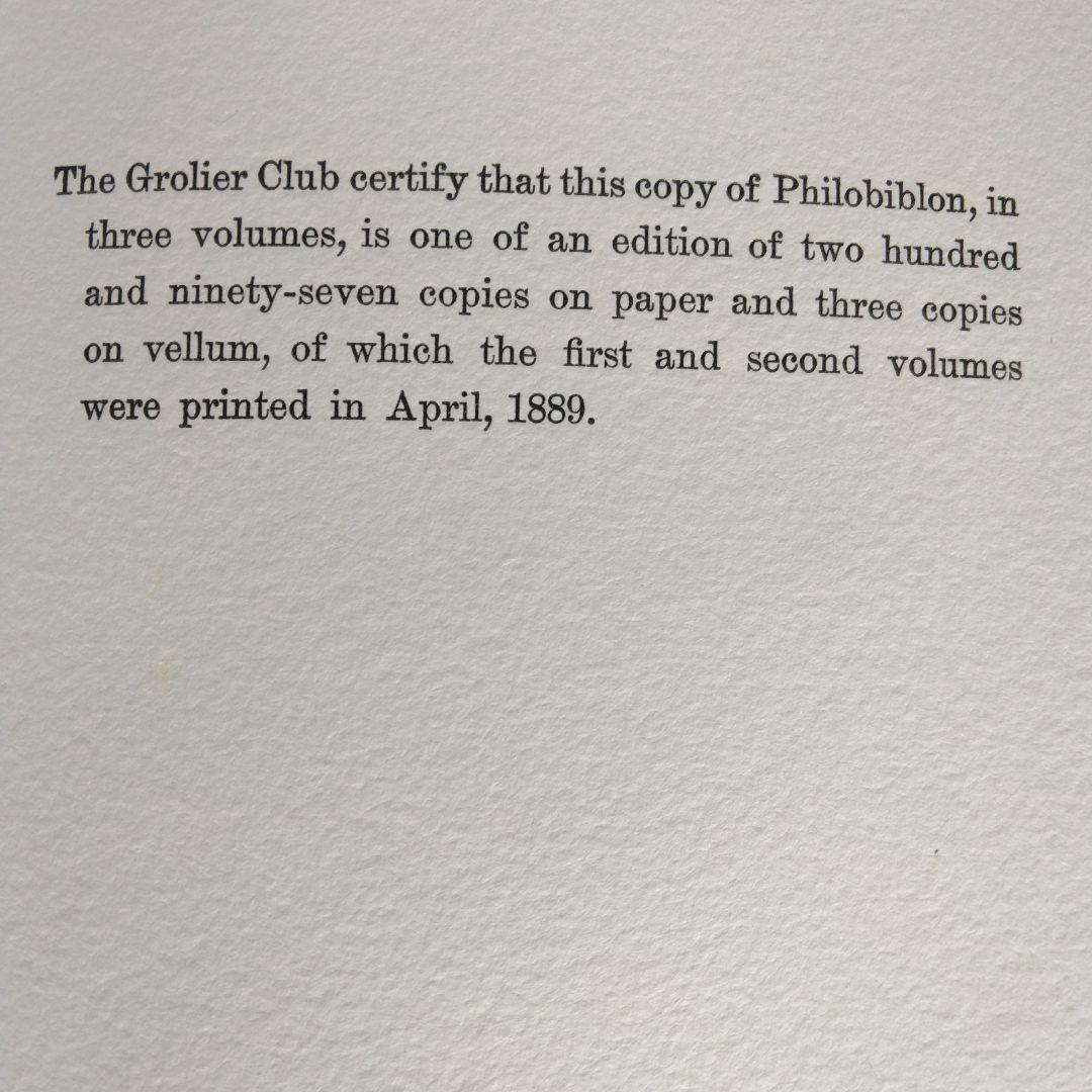 《超希少》リチャード・ド・ベリー著「フィロビブロン」全3巻　限定300部
