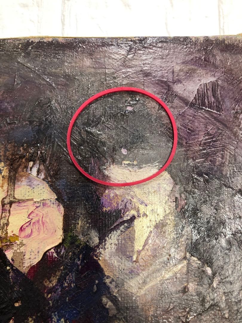 油絵（すみれ）スミレ　訳あり