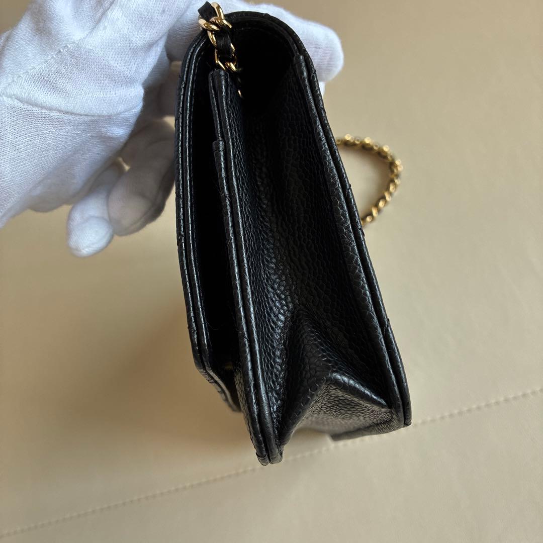 マンチェスター様美品⭐︎CHANELシャネル チェーンウォレット キャビア