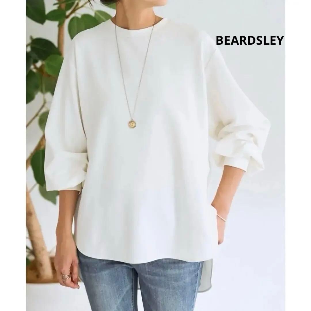 美品★ BEARDSLEY ビアズリー Tブラウス ホワイト 中古・古着通販】BEARDSLEY (ビアズリー) Tブラウス ホワイト