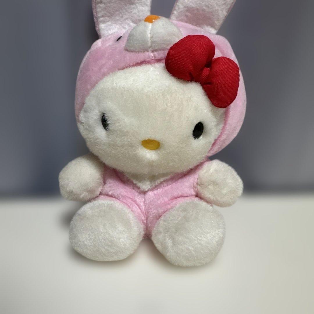 レトロ ハローキティ♡うさぎ着ぐるみ変身ぬいぐるみ - メルカリ