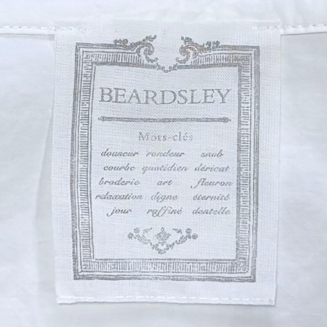 極美品✨ビアズリー シャツチュニック ロングシャツ 白シャツ オーバー