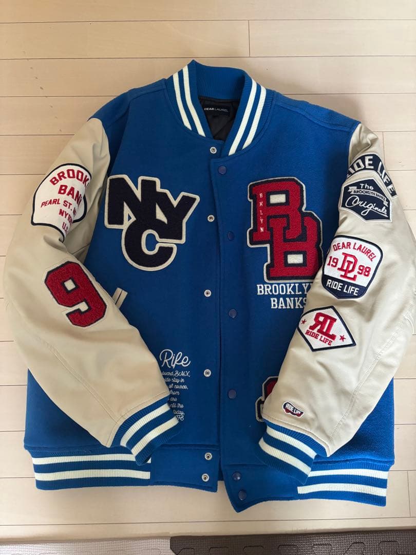 Brooklyn Banks スタジャン 青/白 - メルカリ