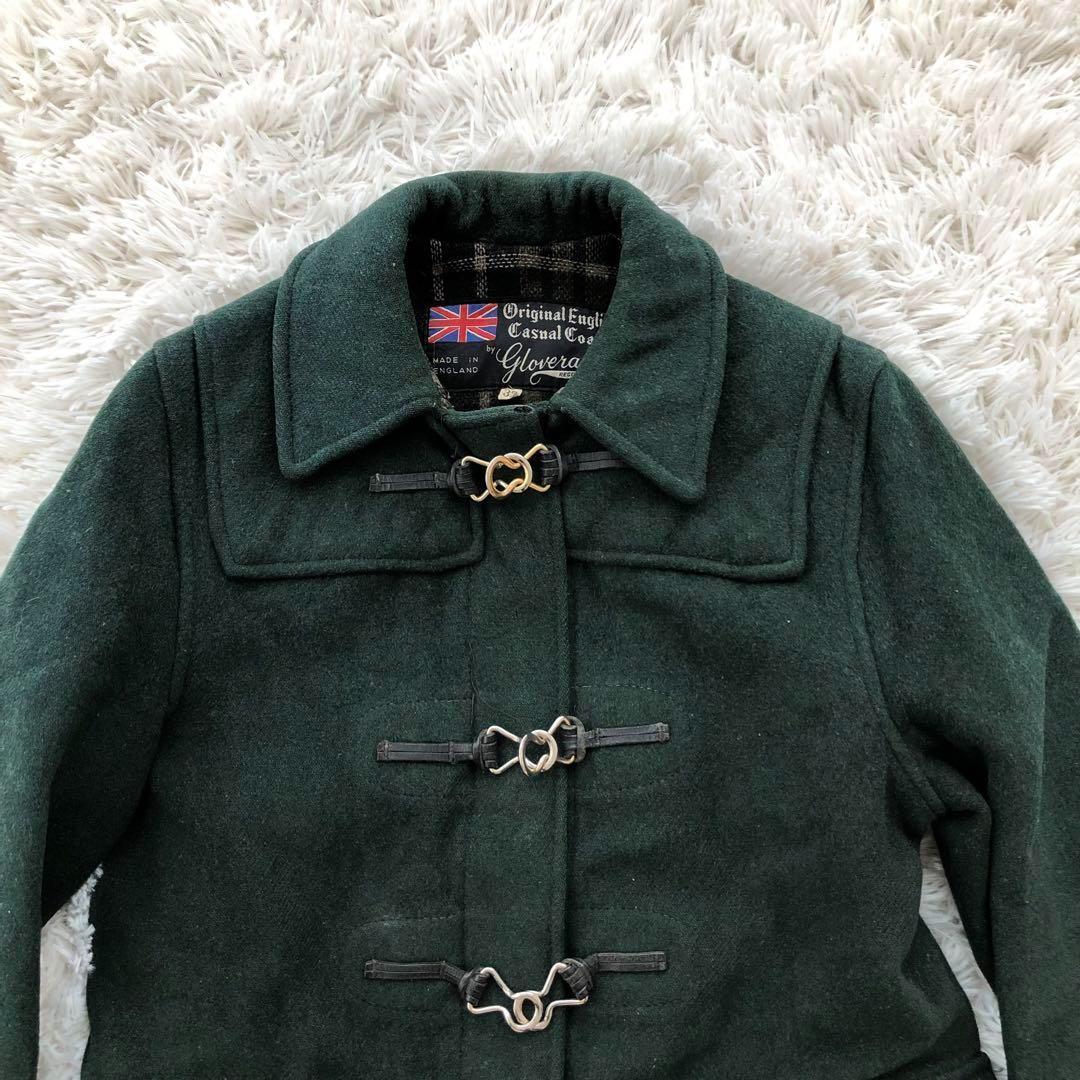60年代英国旗タグGLOVERALLグローバーオールダッフルコートグリーン