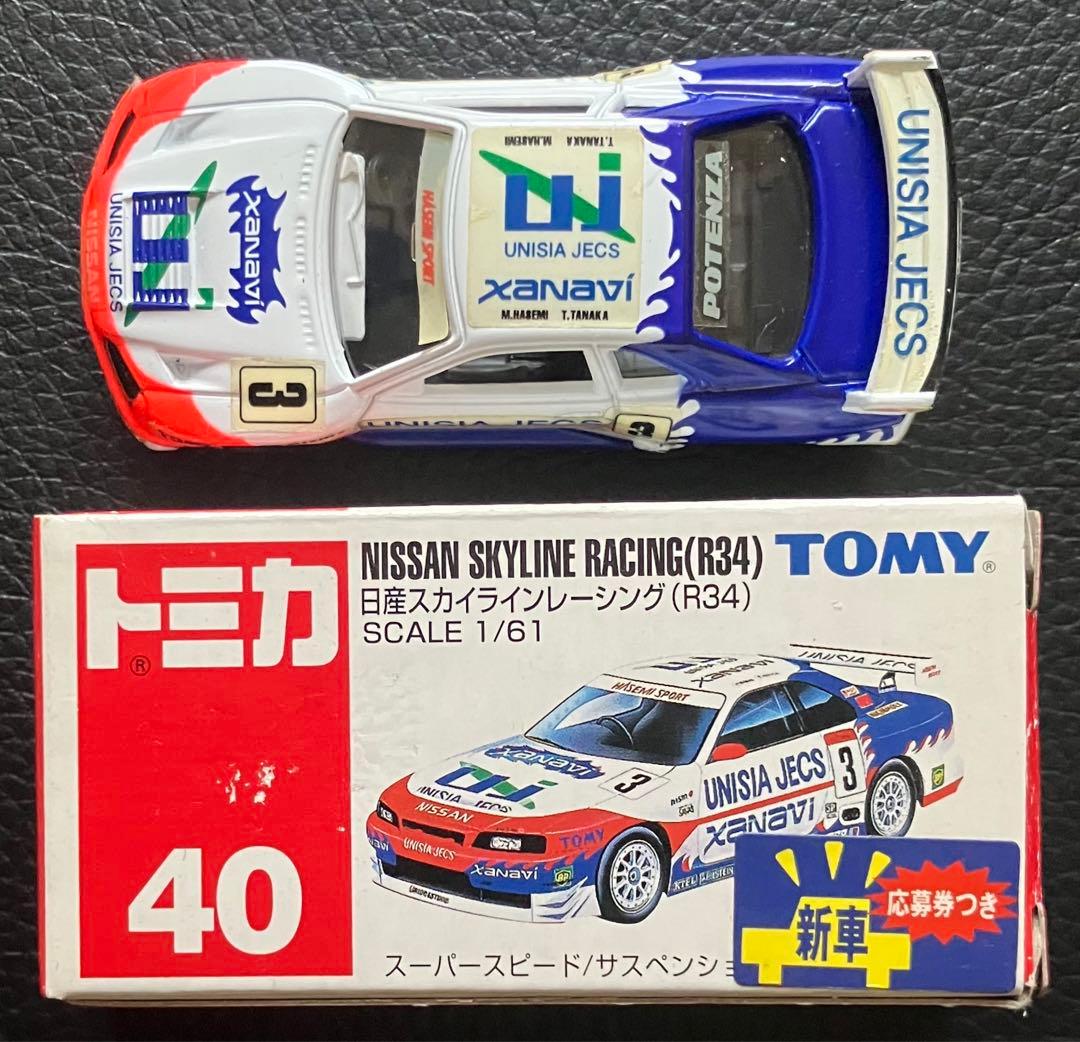 トミカ スカイラインレーシング GTR R34 ユニシア ジェックス No40
