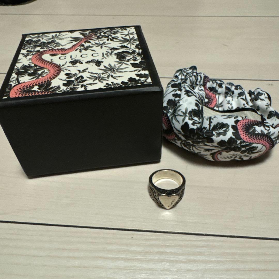 GUCCI】アラベスク ハート フローラ リング 15号 - メルカリ