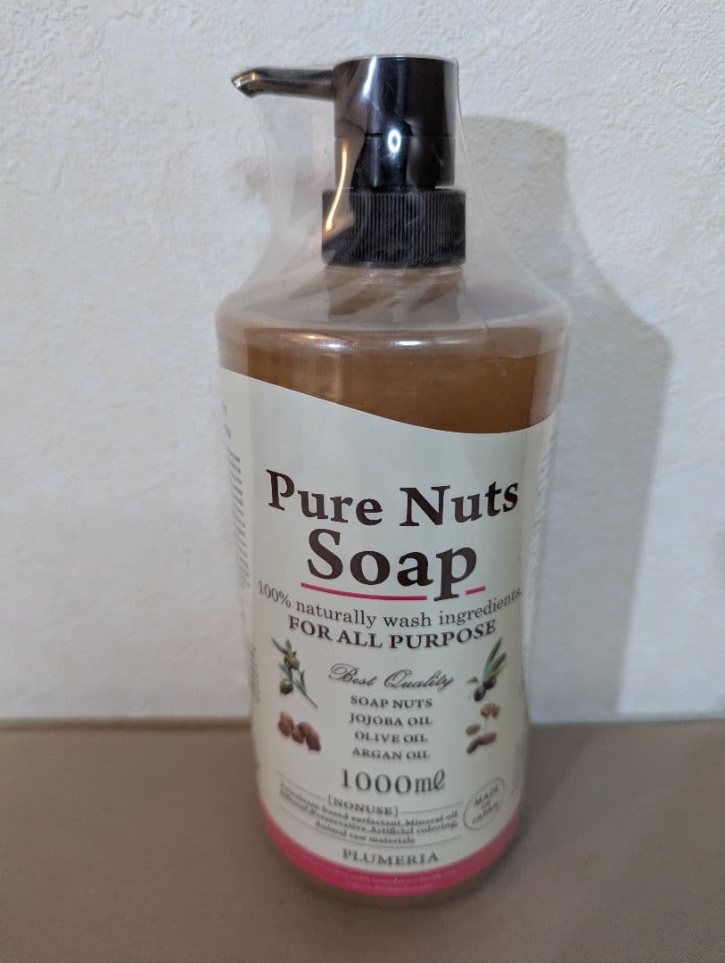 未使用品 】ナチュラセラ 1000ml ピュアナッツ ソープ プルメリアの