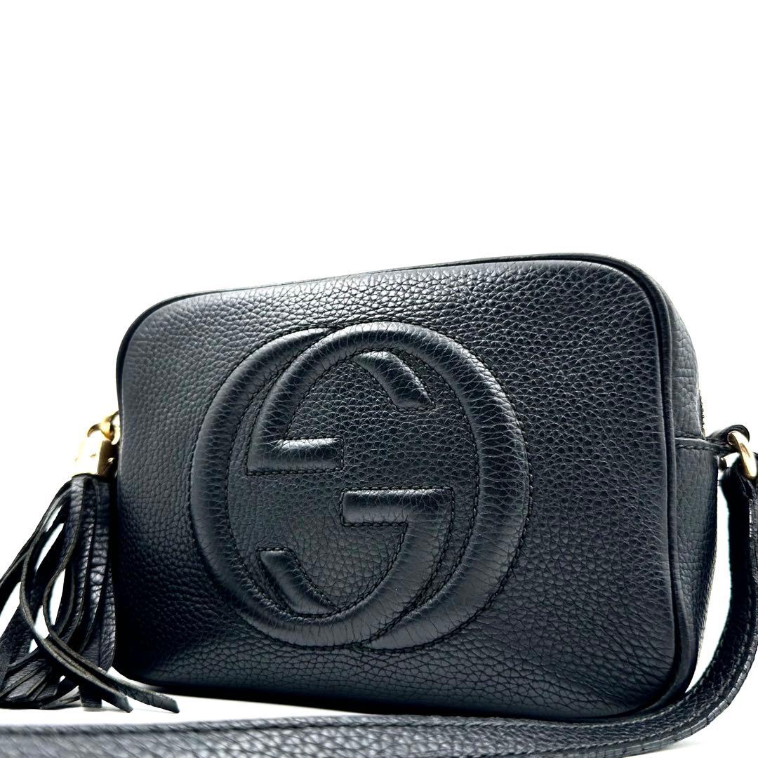 《美品》GUCCI ソーホー スモールレザー ディスコバッグ ショルダーバッグ