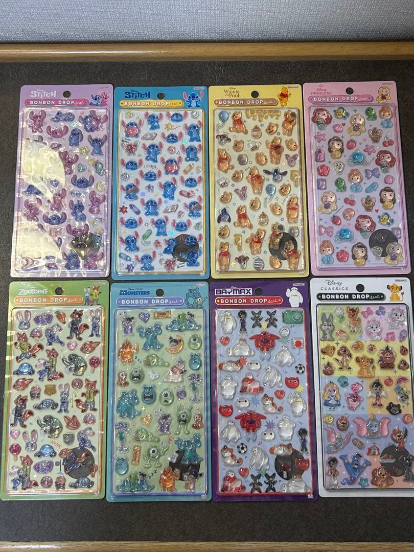 【正規品】ディズニーボンボンドロップシール8枚セット ディズニー ボンボンドロップシール 8点セット】大人気キャラクター