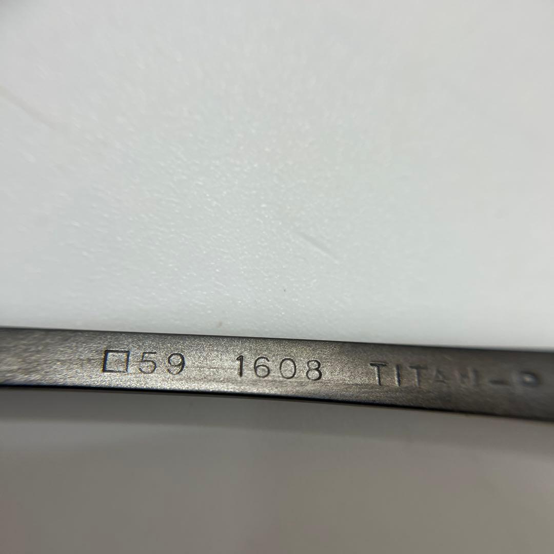 【K18刻印あり】《NEW YORK COLLECTION》チタン　度入りメガネ