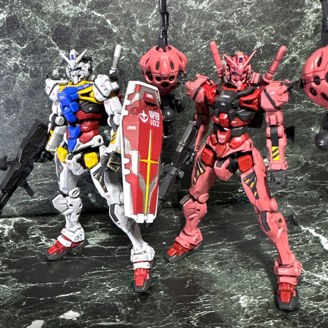 ジークアクス HG 赤いガンダム 白いガンダムカラー 塗装完成品