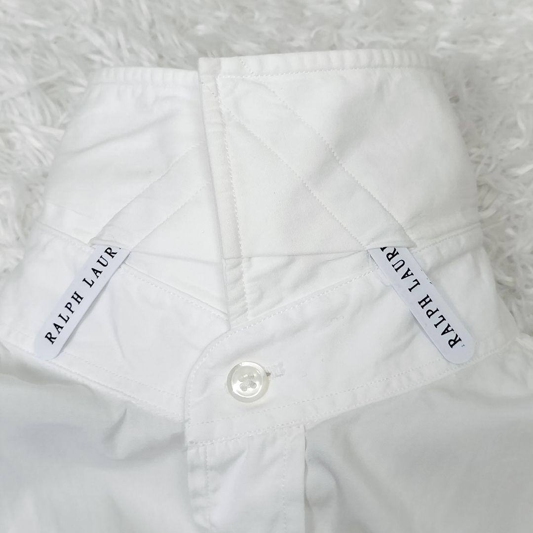 ラルフローレン ビッグポニー コットンシャツ ホワイト 刺繍 カラー