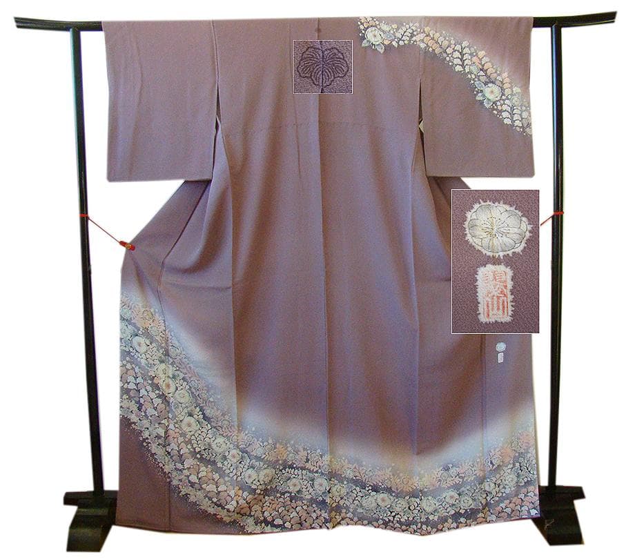 値下げ交渉OK！作家物 極上ちりめん 絞り 辻が花 訪問着 蔦 正絹