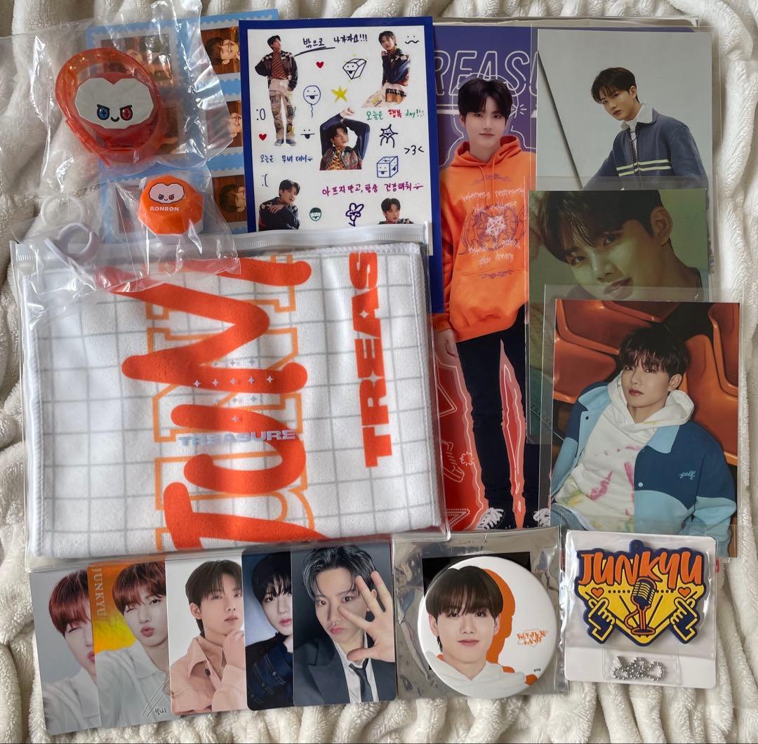 TREASURE ジュンギュ トレカ 缶バッジ スローガン TRUZ ボンボン