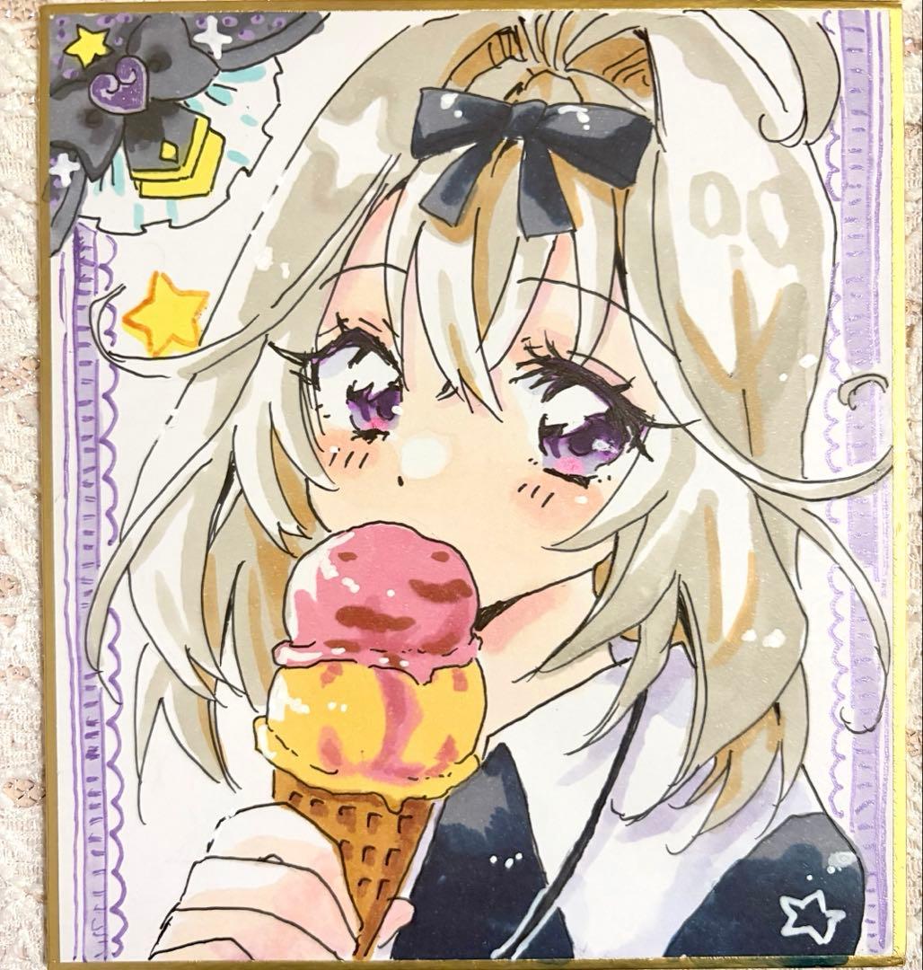 名探偵プリキュア 森亜るるか ファンアート 手描きイラスト 色紙