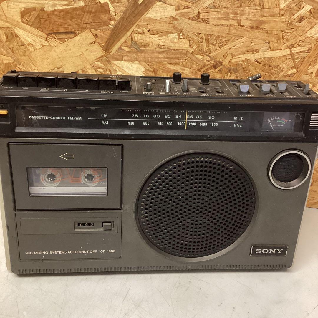 SONY CF-1980 ラジカセ 昭和レトロ ソニー ラジオ カセット（M56