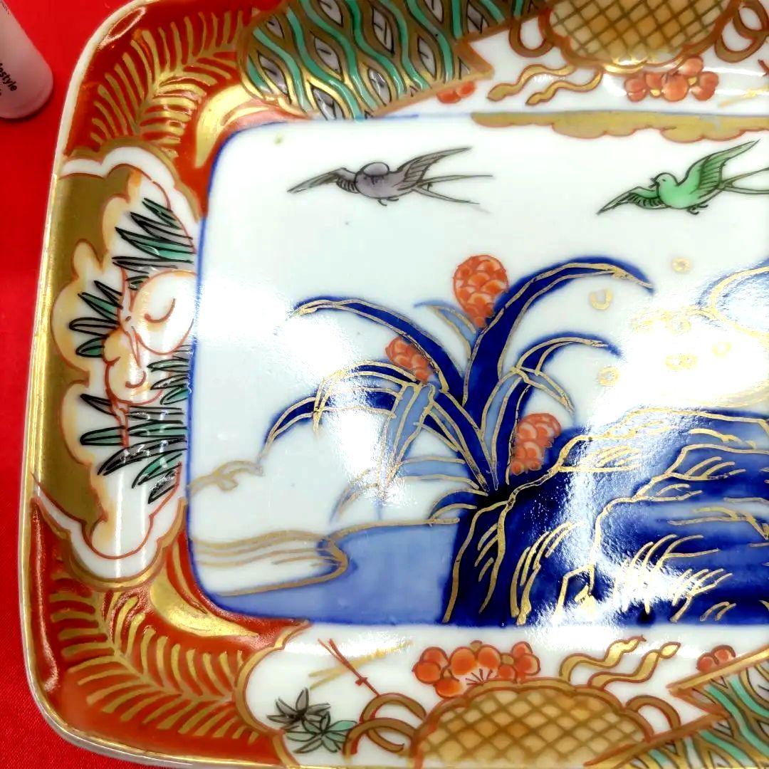 有田焼 伊万里焼 古伊万里 金彩 色絵 小皿 角皿 長角皿 刺し身皿5