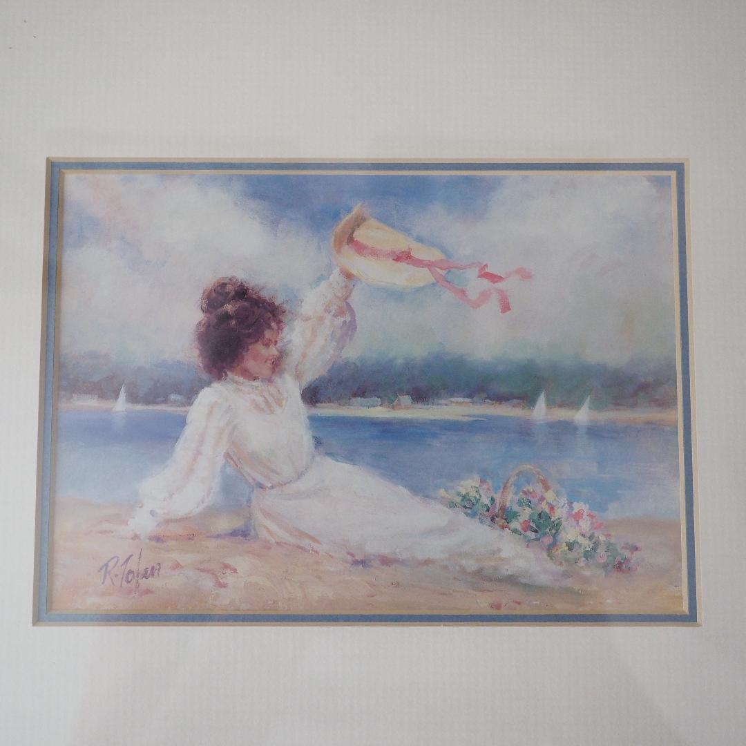 リチャード・トーランの絵画４点セット　ビクトリア時代の女性　新品・未使用送料無料