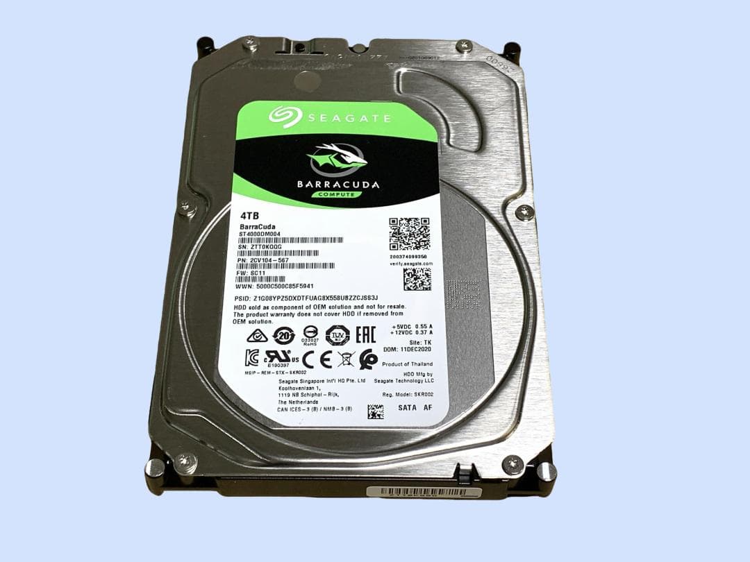 外付けハードディスク・ドライブ M9728 SEAGATE BarraCuda 4TB ST4000DM004 Amazon | Seagate シーゲイト 4TB ST4000DM004 Barracuda 内蔵 HDD