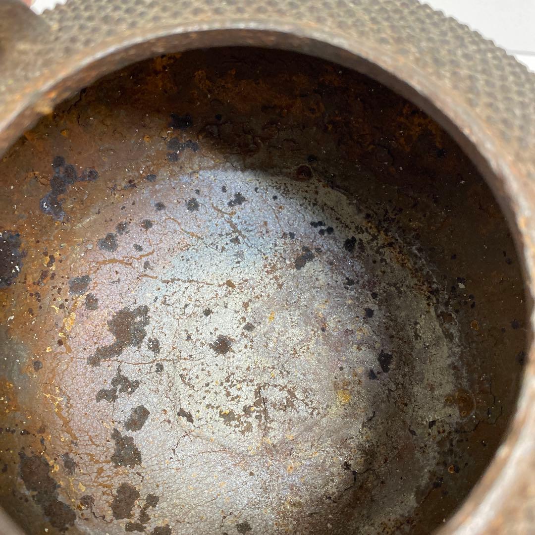 龍文堂 あられ鉄瓶 1322g タニチ 東さ8-0104②