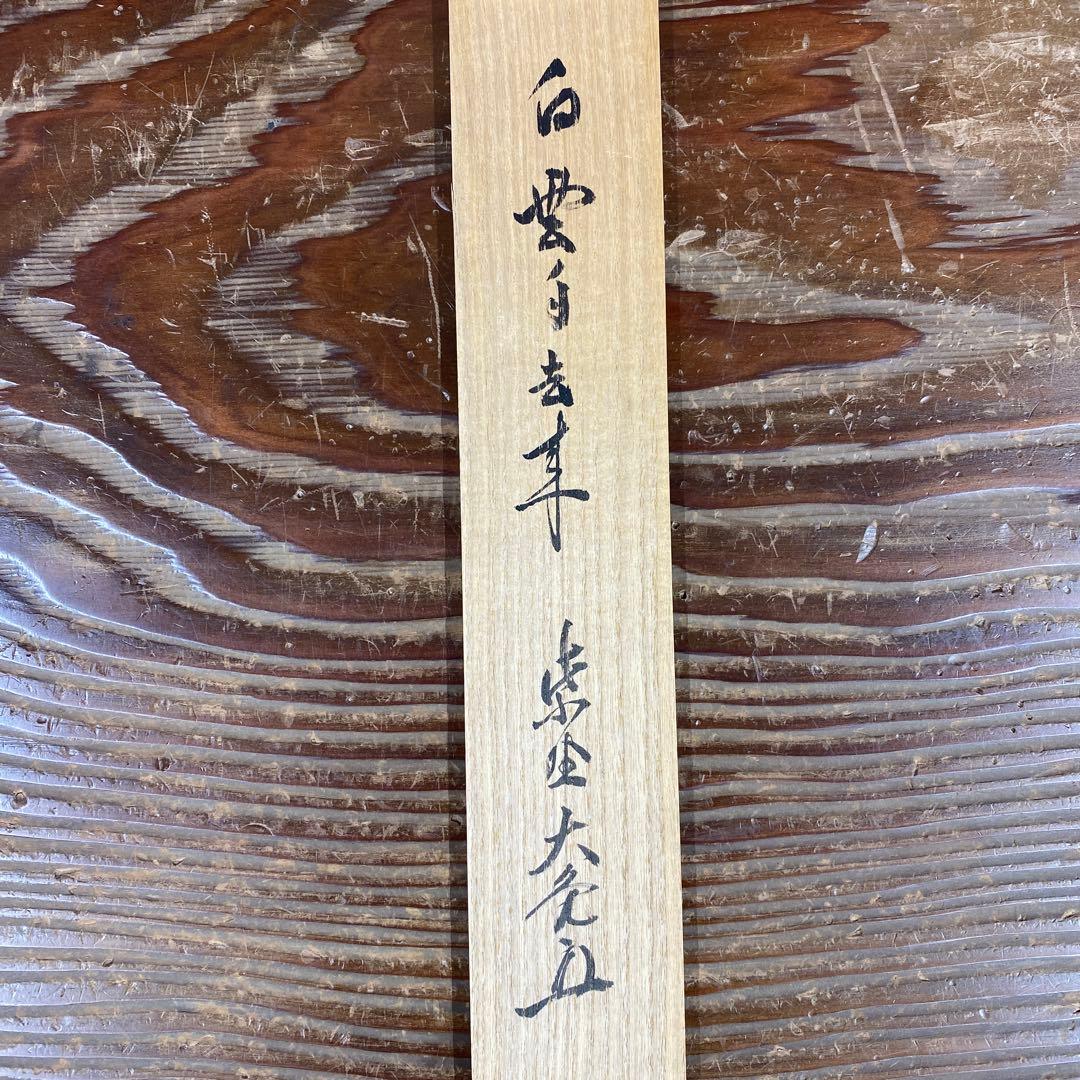 美品 掛け軸 大徳寺 立花大亀作「白雲自去来」共箱 中島静