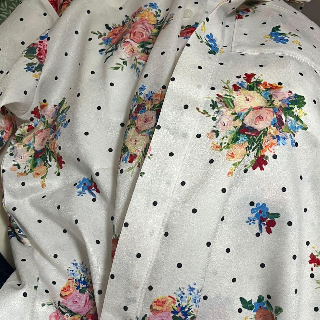 POPPY DOT FLOWER SHIRT 花柄 ドットフラワーシャツ