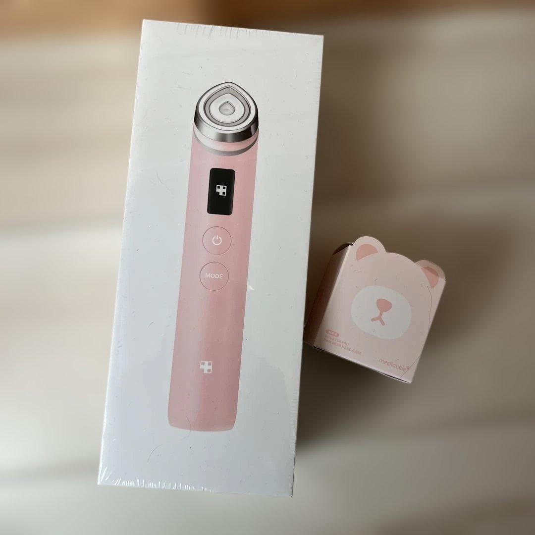 【未使用】美容器 ピンク　メディキューブ　ブースタープロ Amazon.co.jp: メディキューブ AGE-Rブースタープロ ピンク 1日5分韓国