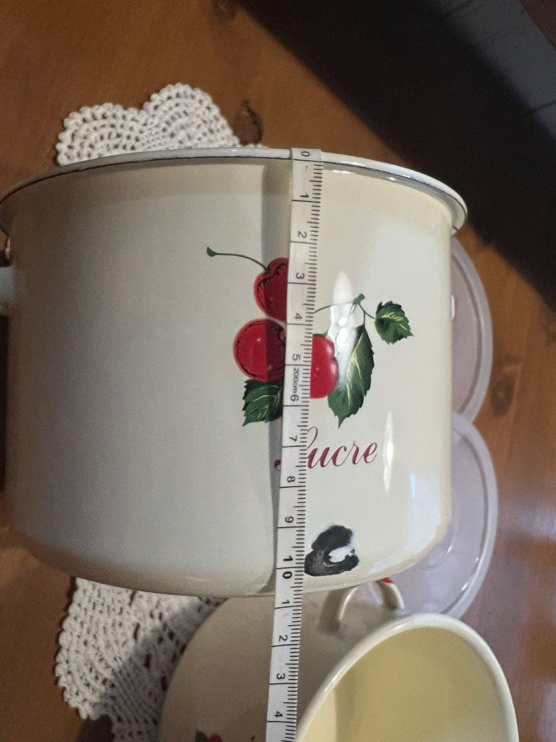 さくぱるさん専用チェリー柄ホーロー♪保存容器2個セット♪マニー風