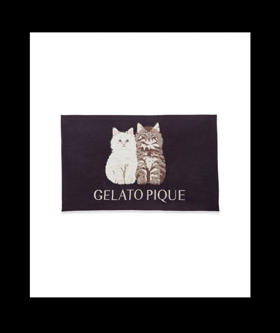 ジェラートピケ ブランケット ツインキャット ネイビー 新品未開封