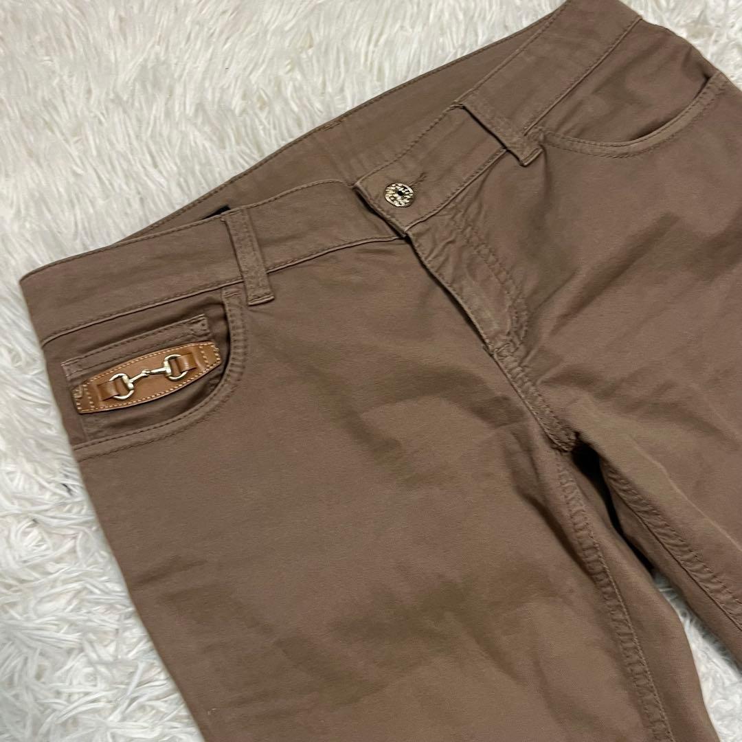希少美品　GUCCI チノパン　ホースビット　レザーパッチ　金ボタン　ベージュ GUCCI（グッチ） （新品・未使用品）GUCCI 621889 1955 ホースビット