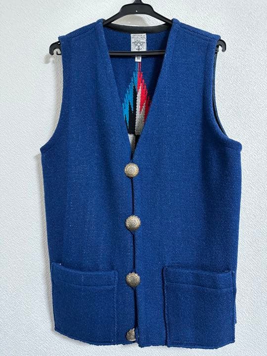 【だんごさん専用】オルテガ　ベスト　36(Sサイズ) オルテガ チマヨ ベスト 36・100%ウール手織り/CHIMAYO ORTEGA'S HAND