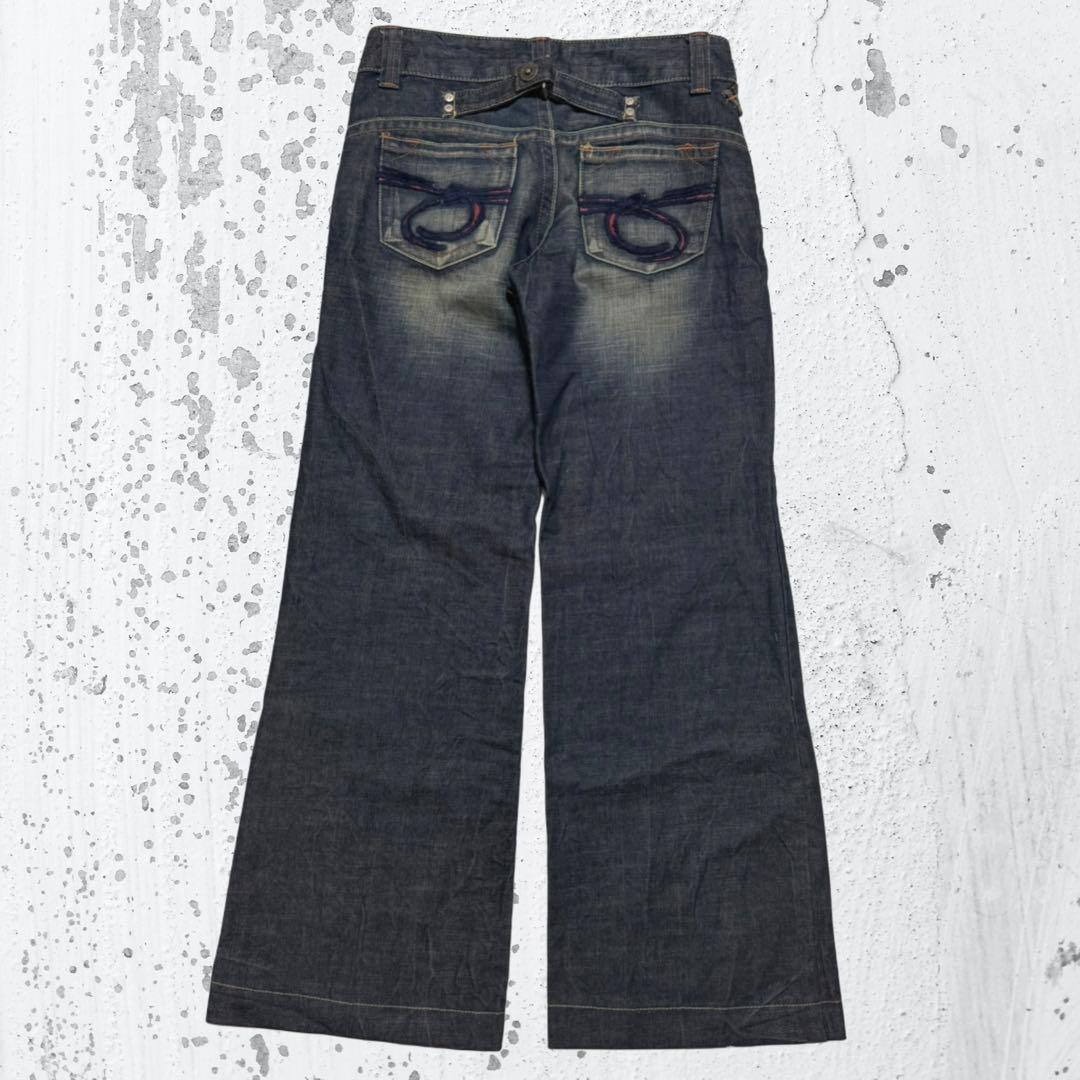 レッドペッパー y2k 00s フレアデニム ブーツカット アーカイブ バギー