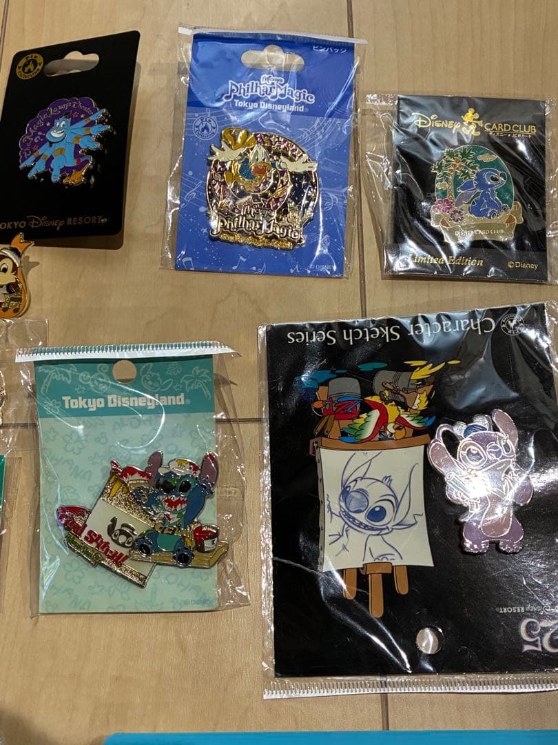 Disney ビンバッジ スティッチ ズートピア ミッキー アラジン まとめ