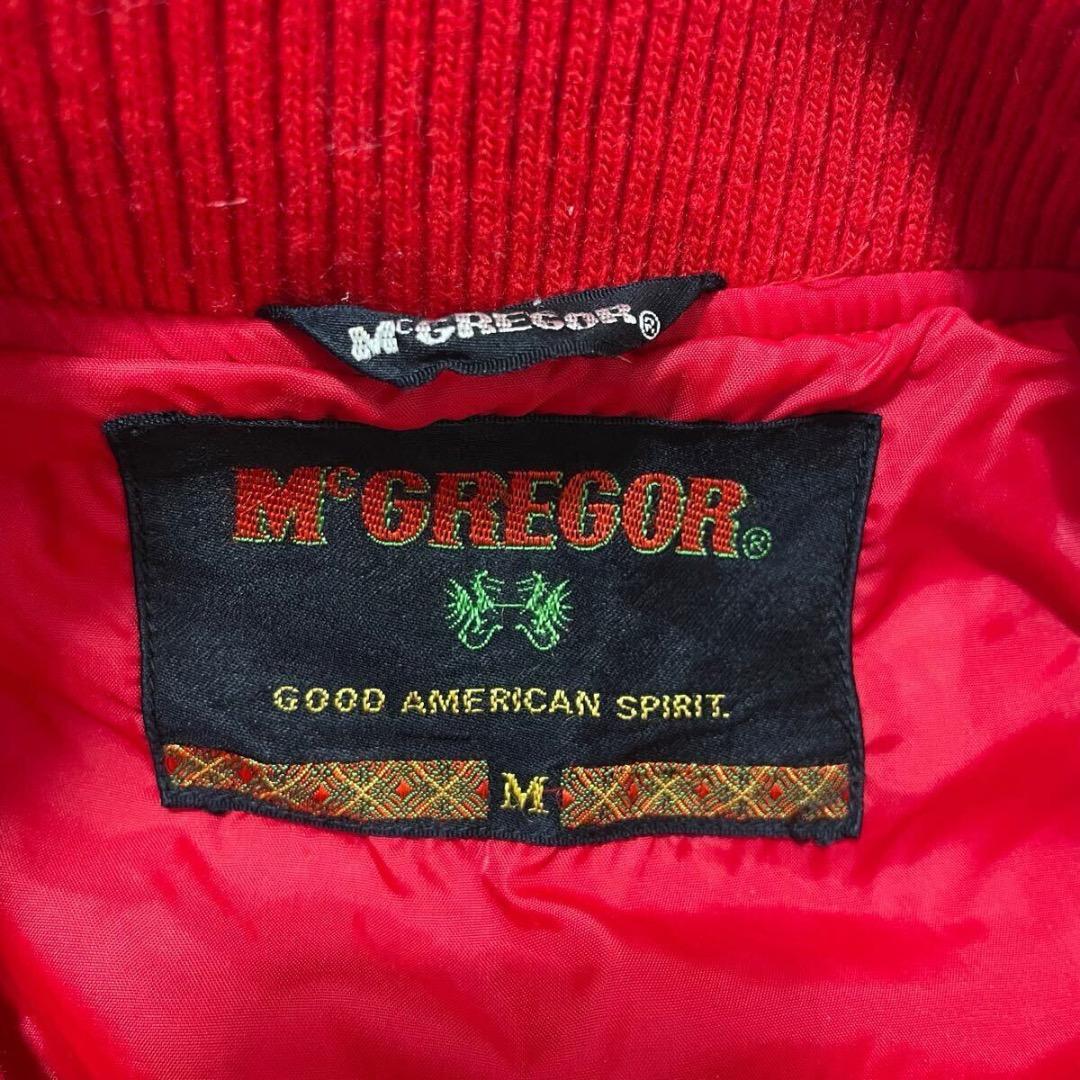 80s McGREGOR ウールスタジャン ジャンパー 刺繍ロゴ リブライン