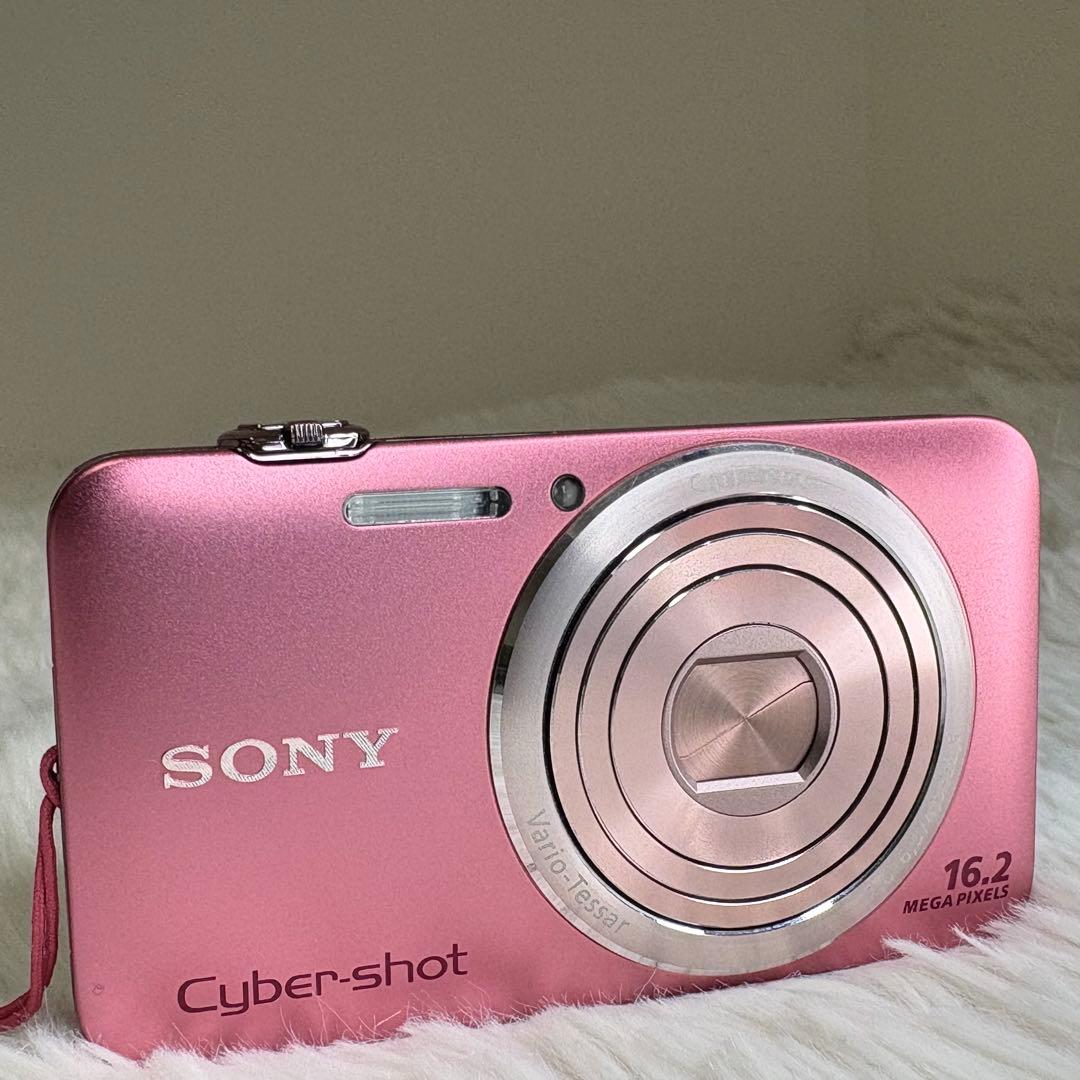 美品 SONY カメラ DSC-WX30 充電器 箱 ピンク コンデジ