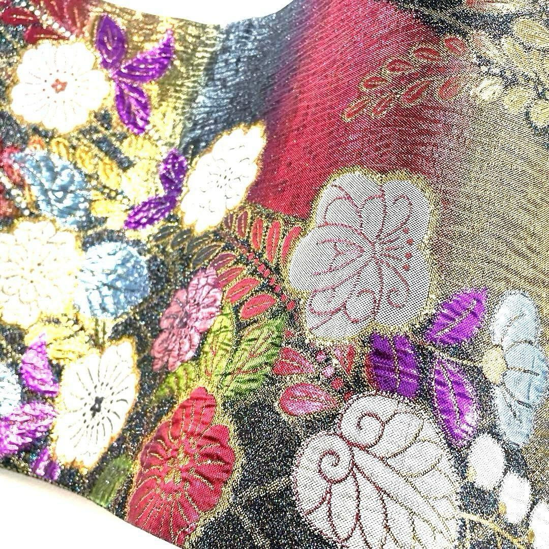 帯6315 ○高級 正絹 片面全通 リバーシブル 袋帯 辻ヶ花 - メルカリ