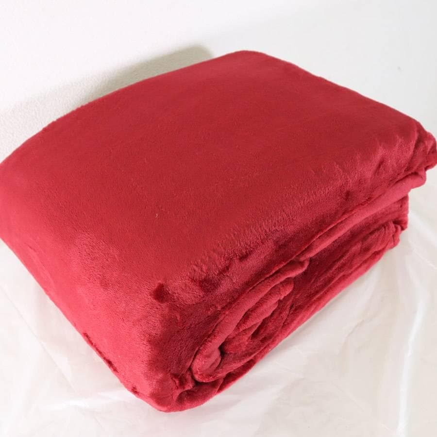 2枚セット 新品 アマゾンベーシック ブランケット 大判 赤 ベルベット