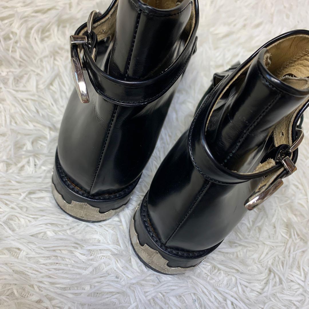 ☆TOGAPULLA☆本革バックルブーツ38美品 TOGA バックル付きレザー