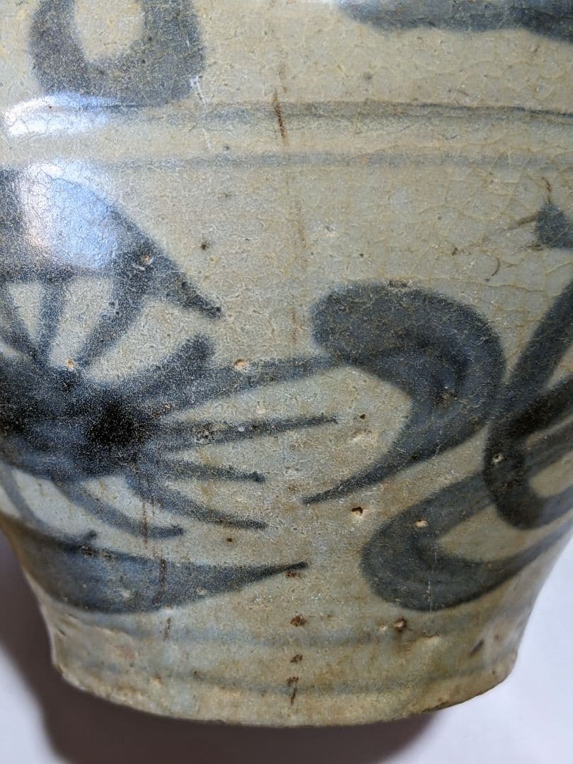 ♢中国陶磁 明時代末 漳州窯 呉須染付 壺 呉州手 置物