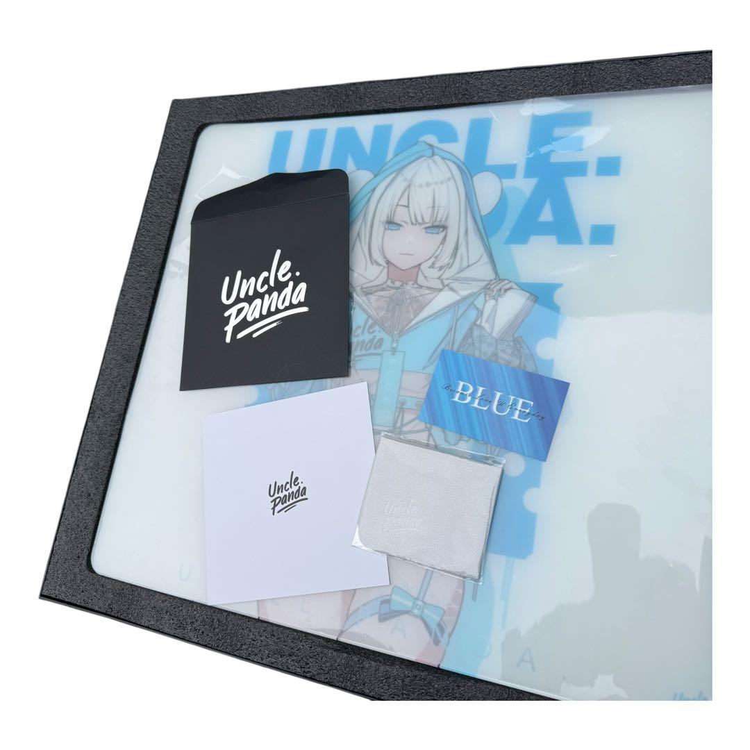 Uncle Panda ガラスマウスパッド BLUE-SP 特別版 イラスト入り